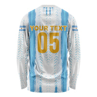 Custom Argentina World Final Football Long Sleeve Shirt Back To Back 2022 2026