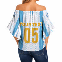 Custom Argentina World Final Football Off Shoulder Wrap Waist Top Back To Back 2022 2026