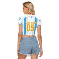 Custom Argentina World Final Football Raglan Cropped T Shirt Back To Back 2022 2026