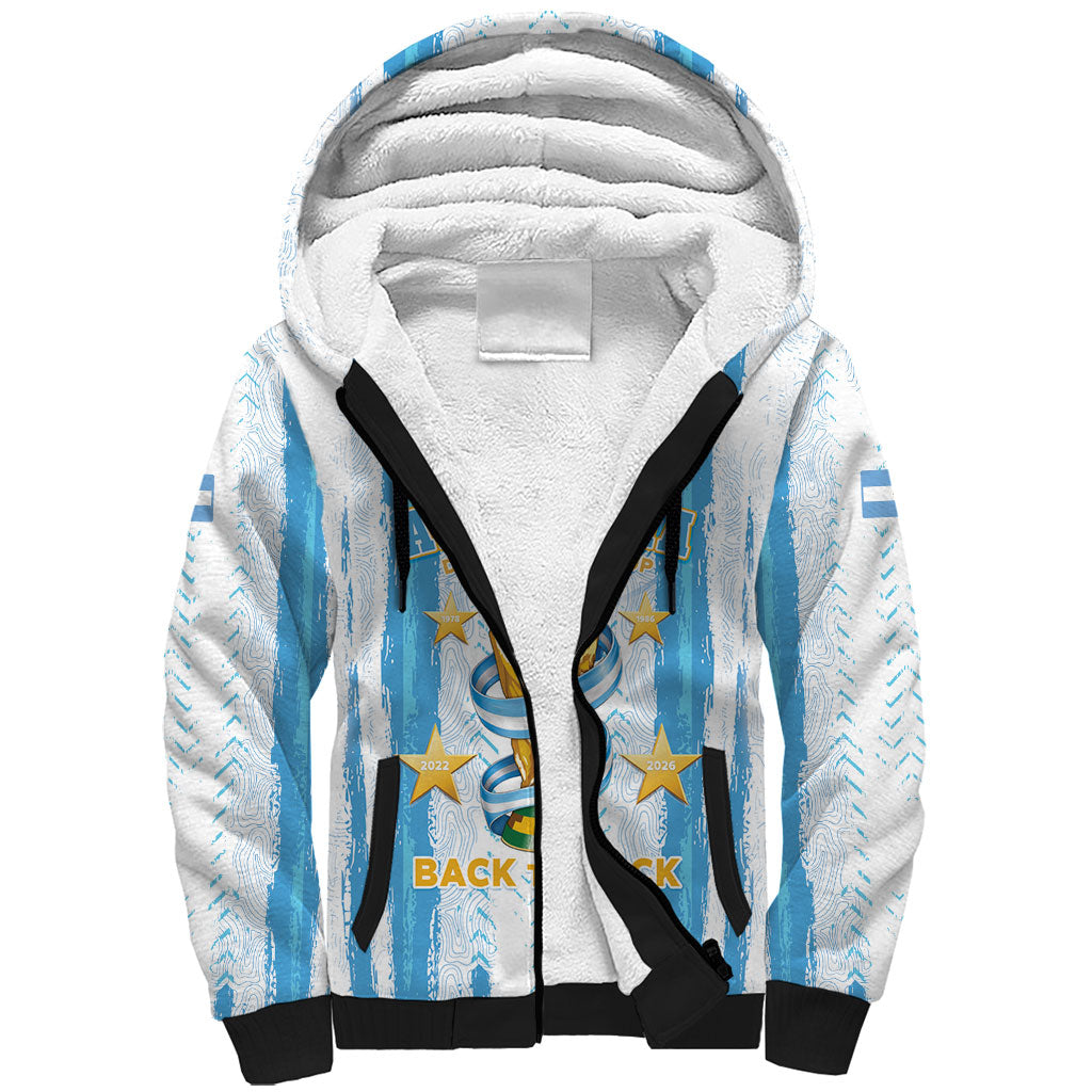 Custom Argentina World Final Football Sherpa Hoodie Back To Back 2022 2026