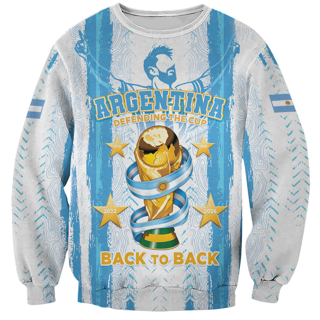 Custom Argentina World Final Football Sweatshirt Back To Back 2022 2026