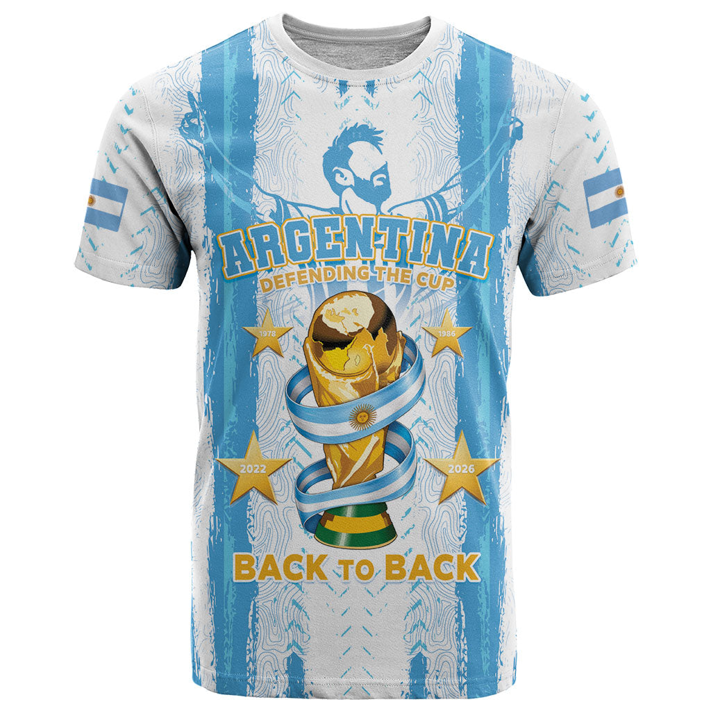 Custom Argentina World Final Football T Shirt Back To Back 2022 2026
