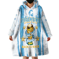 Custom Argentina World Final Football Wearable Blanket Hoodie Back To Back 2022 2026