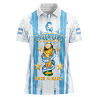 Custom Argentina World Final Football Women Polo Shirt Back To Back 2022 2026