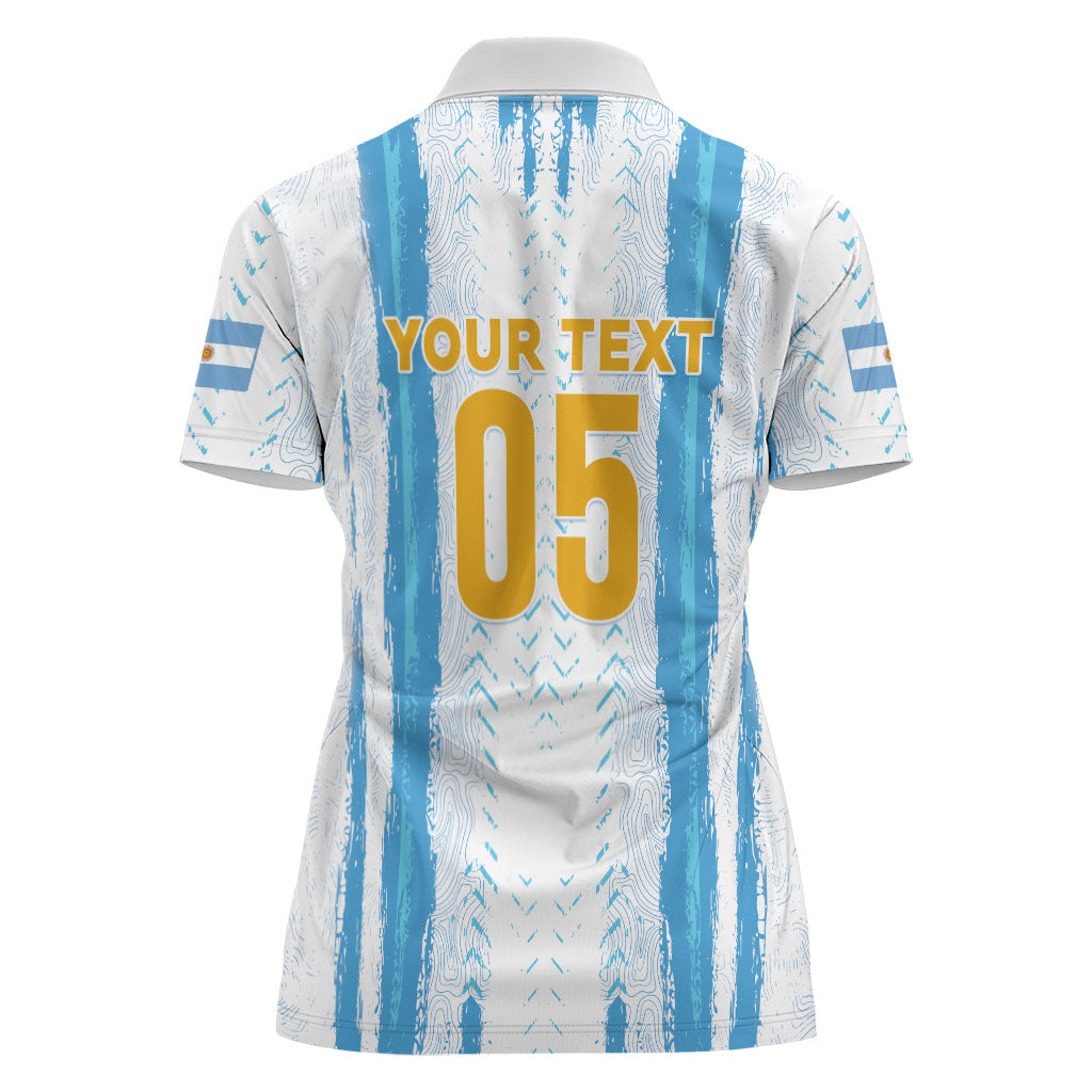 Custom Argentina World Final Football Women Polo Shirt Back To Back 2022 2026