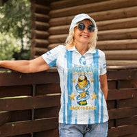 Custom Argentina World Final Football Women Polo Shirt Back To Back 2022 2026