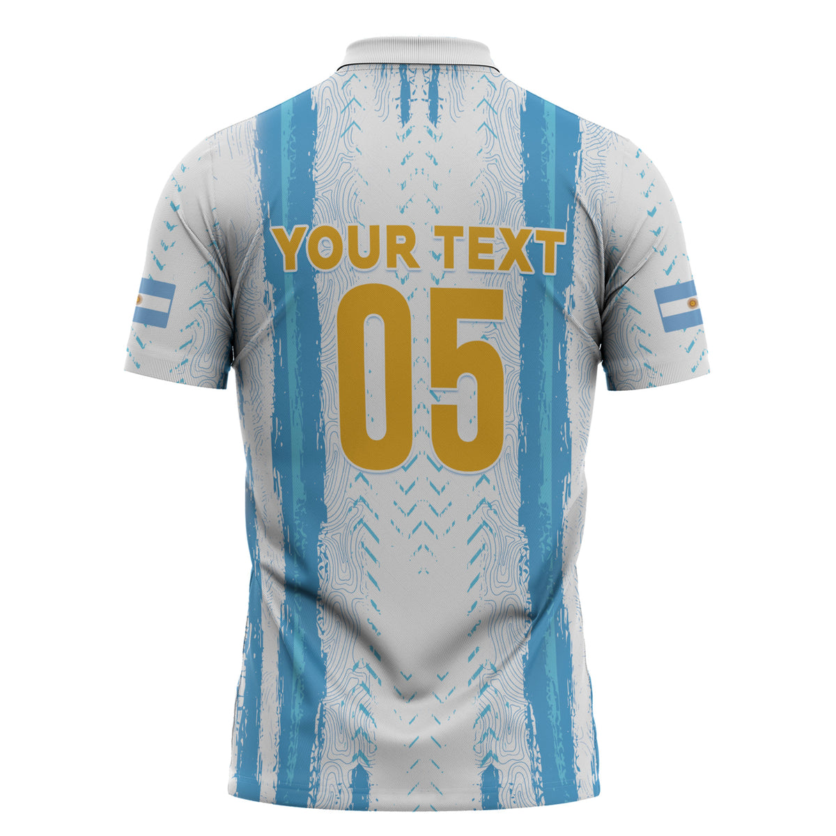 Custom Argentina World Final Football Zipper Polo Shirt Back To Back 2022 2026