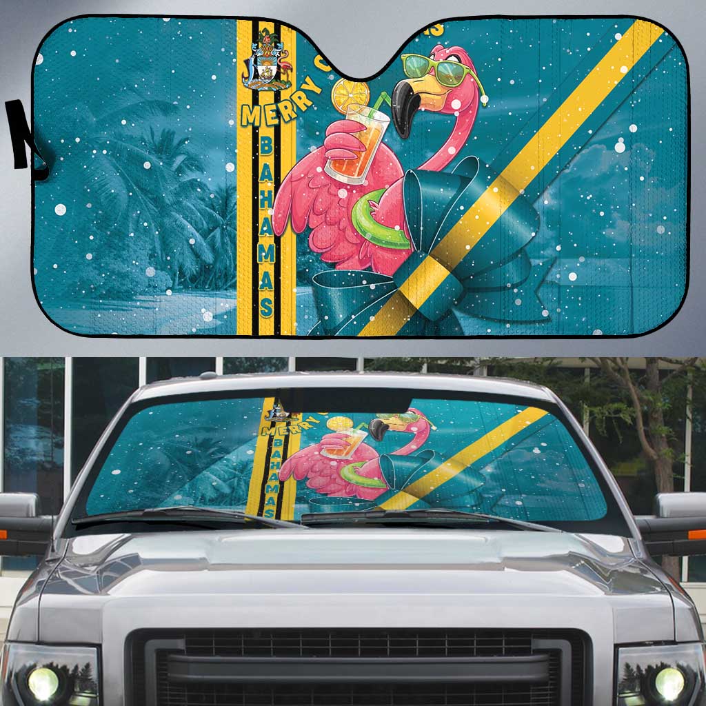 Bahamas Christmas Auto Sun Shade Merry Mingo Tropical Vibes - Wonder Print Shop