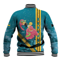 Bahamas Christmas Baseball Jacket Merry Mingo Tropical Vibes - Wonder Print Shop