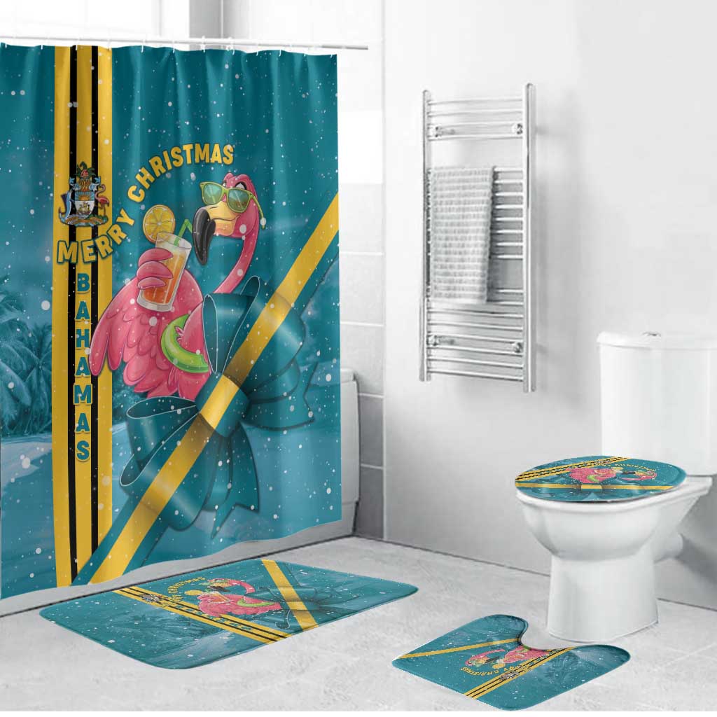 Bahamas Christmas Bathroom Set Merry Mingo Tropical Vibes - Wonder Print Shop
