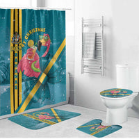 Bahamas Christmas Bathroom Set Merry Mingo Tropical Vibes - Wonder Print Shop