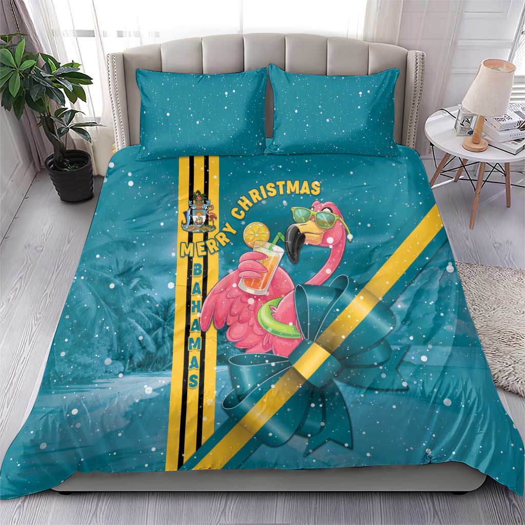 Bahamas Christmas Bedding Set Merry Mingo Tropical Vibes - Wonder Print Shop