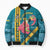 Bahamas Christmas Bomber Puffer Jacket Merry Mingo Tropical Vibes - Wonder Print Shop