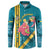 Bahamas Christmas Button Sweatshirt Merry Mingo Tropical Vibes - Wonder Print Shop