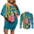 Bahamas Christmas Couples Matching Off Shoulder Short Dress and Long Sleeve Button Shirt Merry Mingo Tropical Vibes - Wonder Print Shop