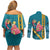 Bahamas Christmas Couples Matching Off Shoulder Short Dress and Long Sleeve Button Shirt Merry Mingo Tropical Vibes - Wonder Print Shop