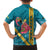 Bahamas Christmas Family Matching Off The Shoulder Long Sleeve Dress and Hawaiian Shirt Merry Mingo Tropical Vibes - Wonder Print Shop