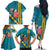 Bahamas Christmas Family Matching Off The Shoulder Long Sleeve Dress and Hawaiian Shirt Merry Mingo Tropical Vibes - Wonder Print Shop