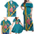 Bahamas Christmas Family Matching Off Shoulder Maxi Dress and Hawaiian Shirt Merry Mingo Tropical Vibes - Wonder Print Shop