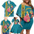 Bahamas Christmas Family Matching Off Shoulder Short Dress and Hawaiian Shirt Merry Mingo Tropical Vibes - Wonder Print Shop