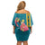 Bahamas Christmas Family Matching Off Shoulder Short Dress and Hawaiian Shirt Merry Mingo Tropical Vibes - Wonder Print Shop