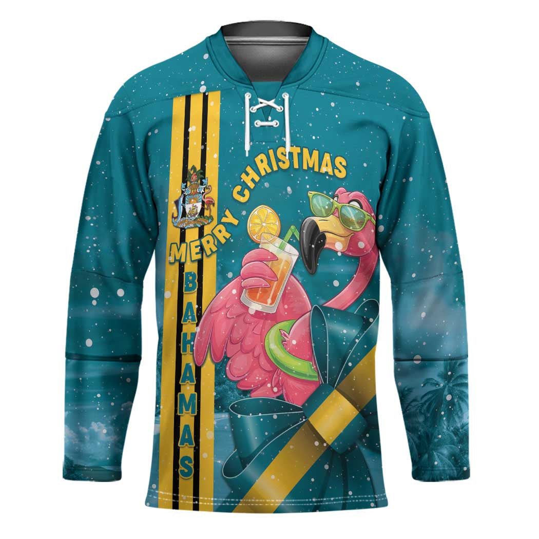 Bahamas Christmas Hockey Jersey Merry Mingo Tropical Vibes - Wonder Print Shop