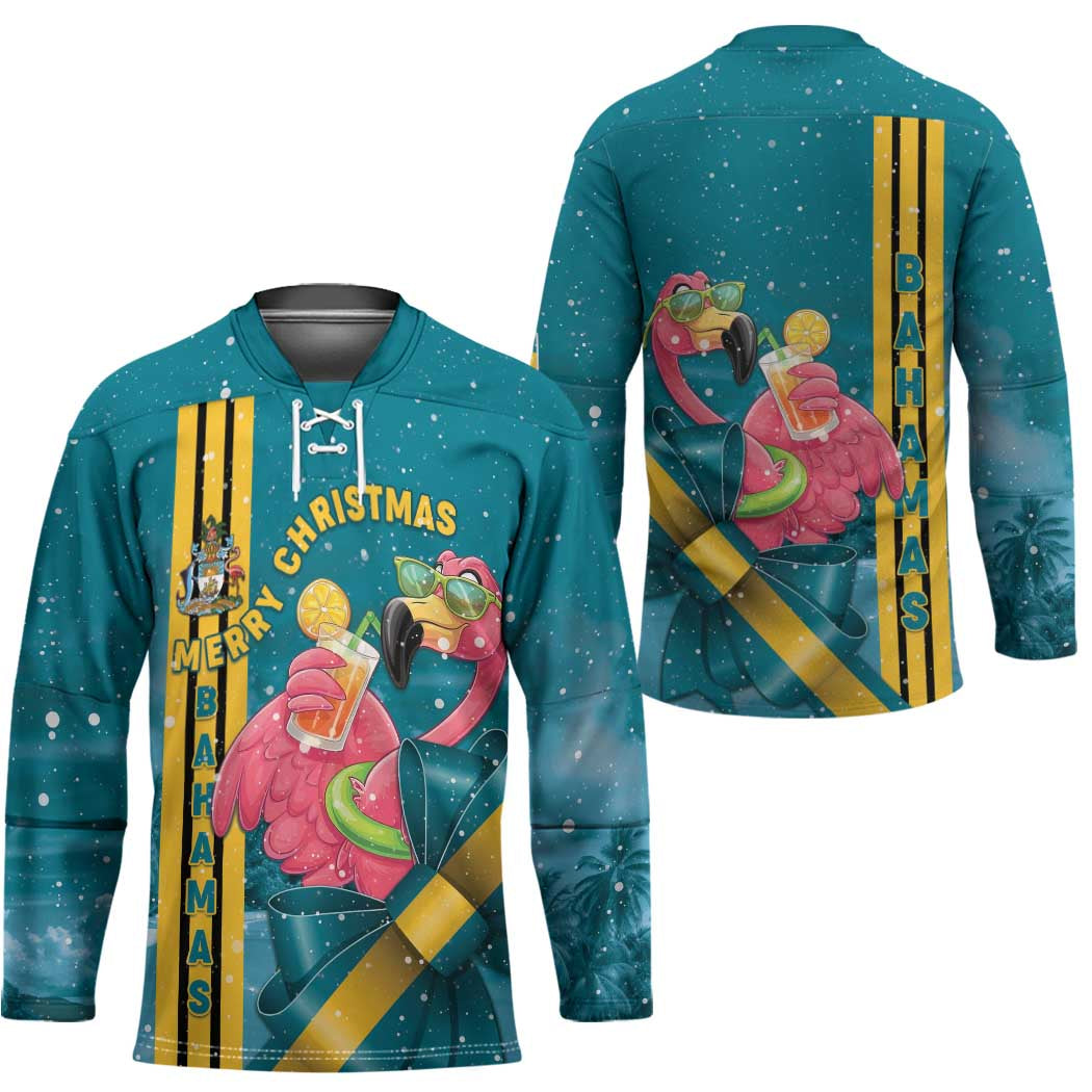 Bahamas Christmas Hockey Jersey Merry Mingo Tropical Vibes - Wonder Print Shop