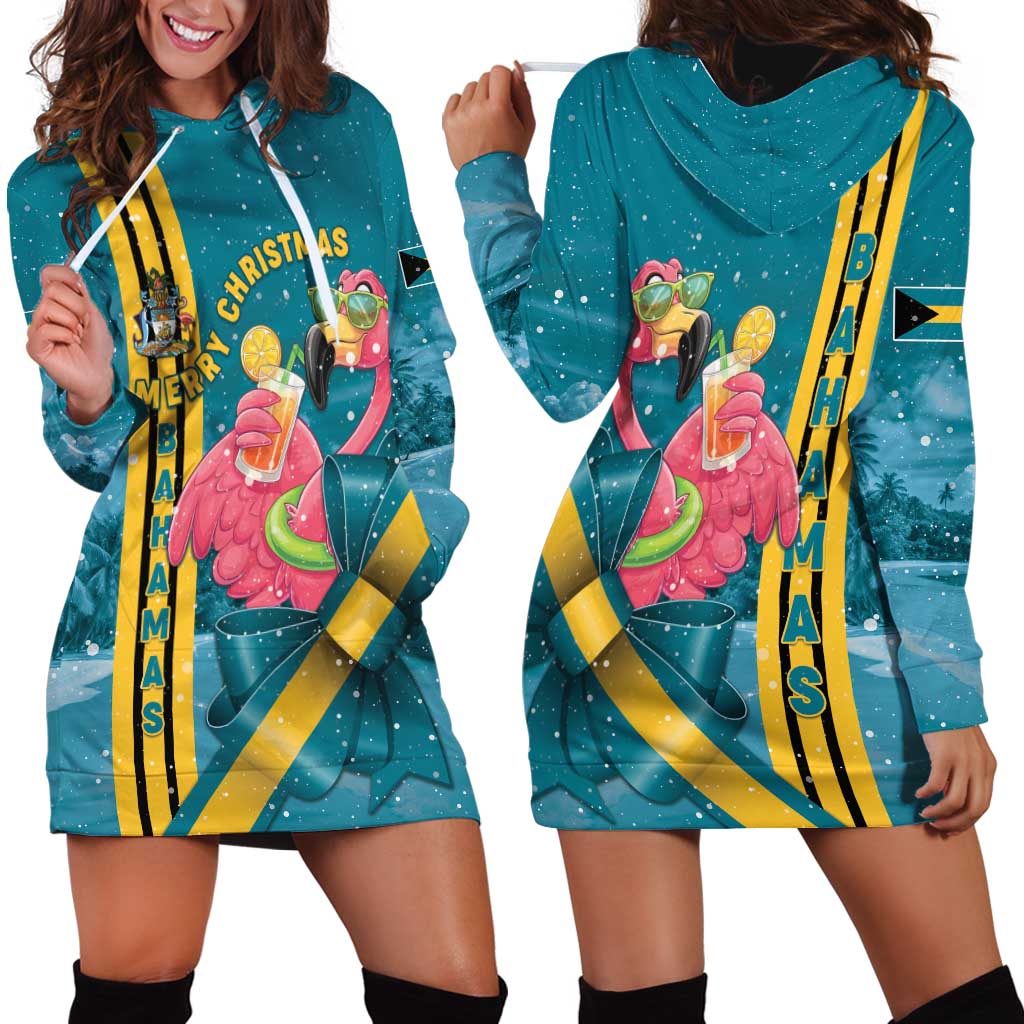 Bahamas Christmas Hoodie Dress Merry Mingo Tropical Vibes - Wonder Print Shop