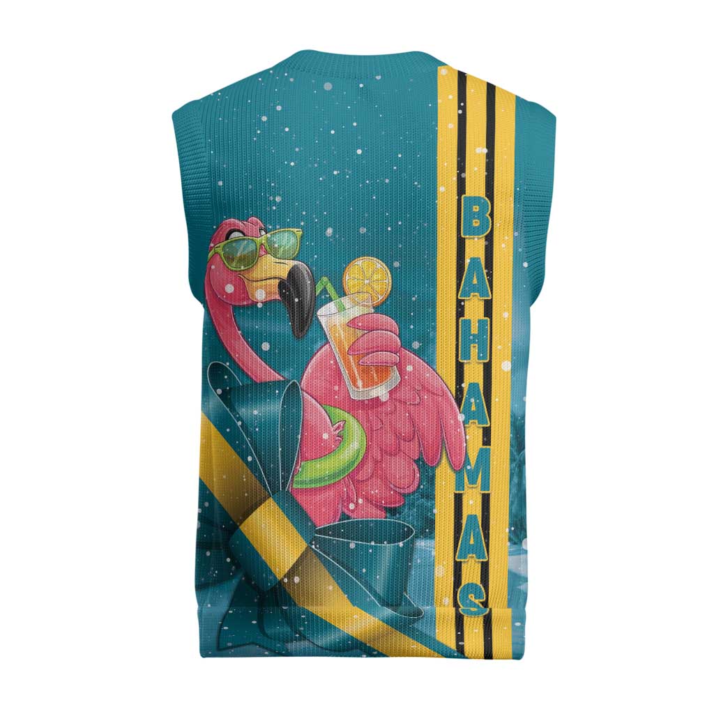Bahamas Christmas Knitted V-Neck Vest Merry Mingo Tropical Vibes - Wonder Print Shop