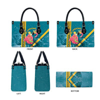 Bahamas Christmas Leather Bag Merry Mingo Tropical Vibes - Wonder Print Shop