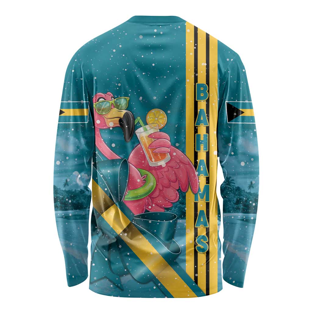 Bahamas Christmas Long Sleeve Shirt Merry Mingo Tropical Vibes - Wonder Print Shop