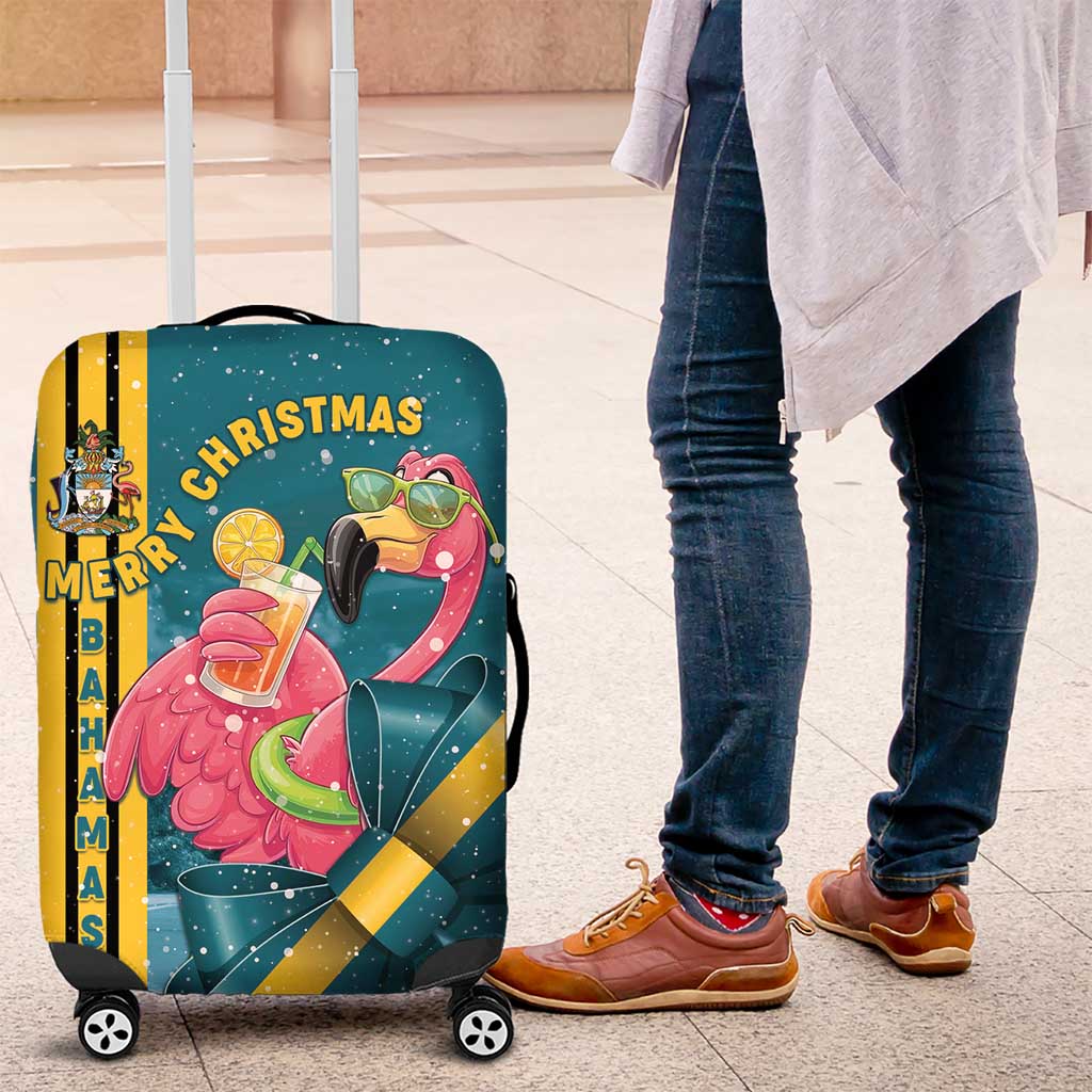 Bahamas Christmas Luggage Cover Merry Mingo Tropical Vibes - Wonder Print Shop