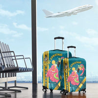 Bahamas Christmas Luggage Cover Merry Mingo Tropical Vibes - Wonder Print Shop