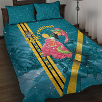 Bahamas Christmas Quilt Bed Set Merry Mingo Tropical Vibes - Wonder Print Shop