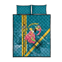 Bahamas Christmas Quilt Bed Set Merry Mingo Tropical Vibes - Wonder Print Shop
