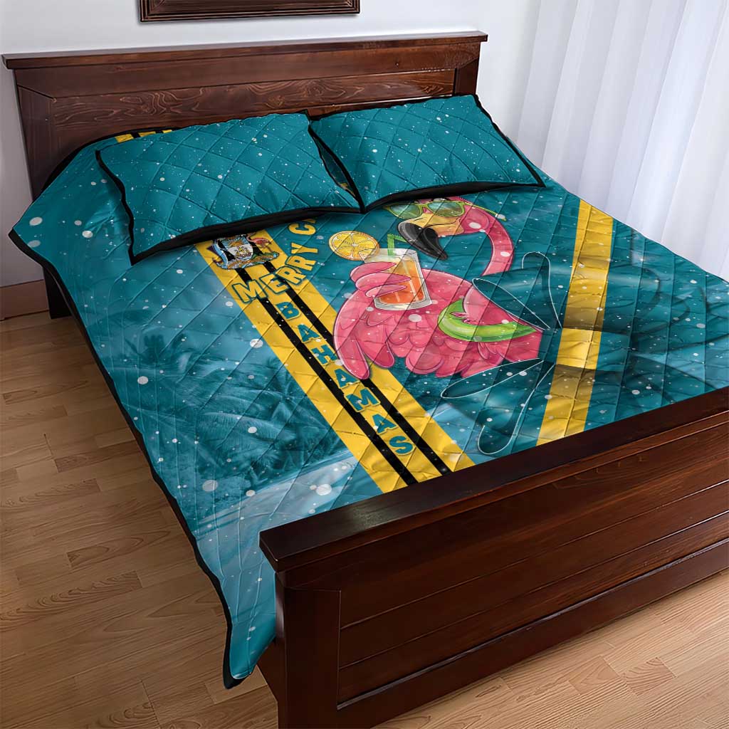 Bahamas Christmas Quilt Bed Set Merry Mingo Tropical Vibes - Wonder Print Shop