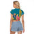 Bahamas Christmas Raglan Cropped T Shirt Merry Mingo Tropical Vibes - Wonder Print Shop