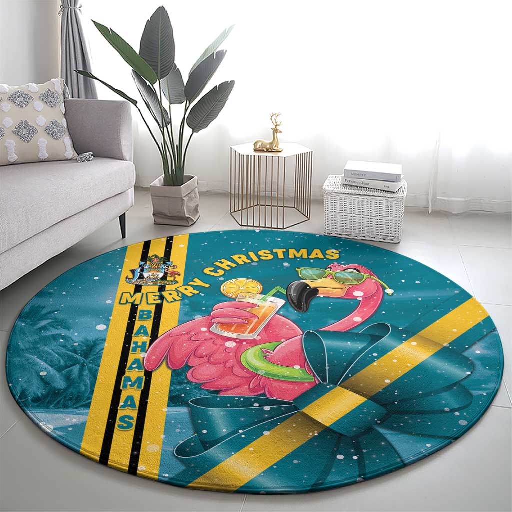 Bahamas Christmas Round Carpet Merry Mingo Tropical Vibes - Wonder Print Shop