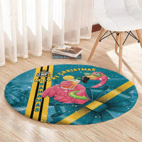 Bahamas Christmas Round Carpet Merry Mingo Tropical Vibes - Wonder Print Shop