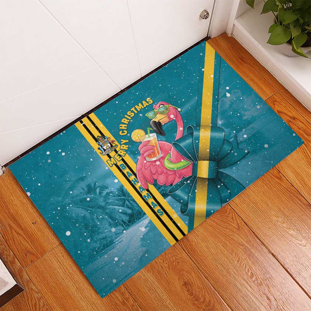 Bahamas Christmas Rubber Doormat Merry Mingo Tropical Vibes - Wonder Print Shop