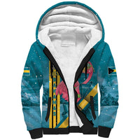 Bahamas Christmas Sherpa Hoodie Merry Mingo Tropical Vibes - Wonder Print Shop