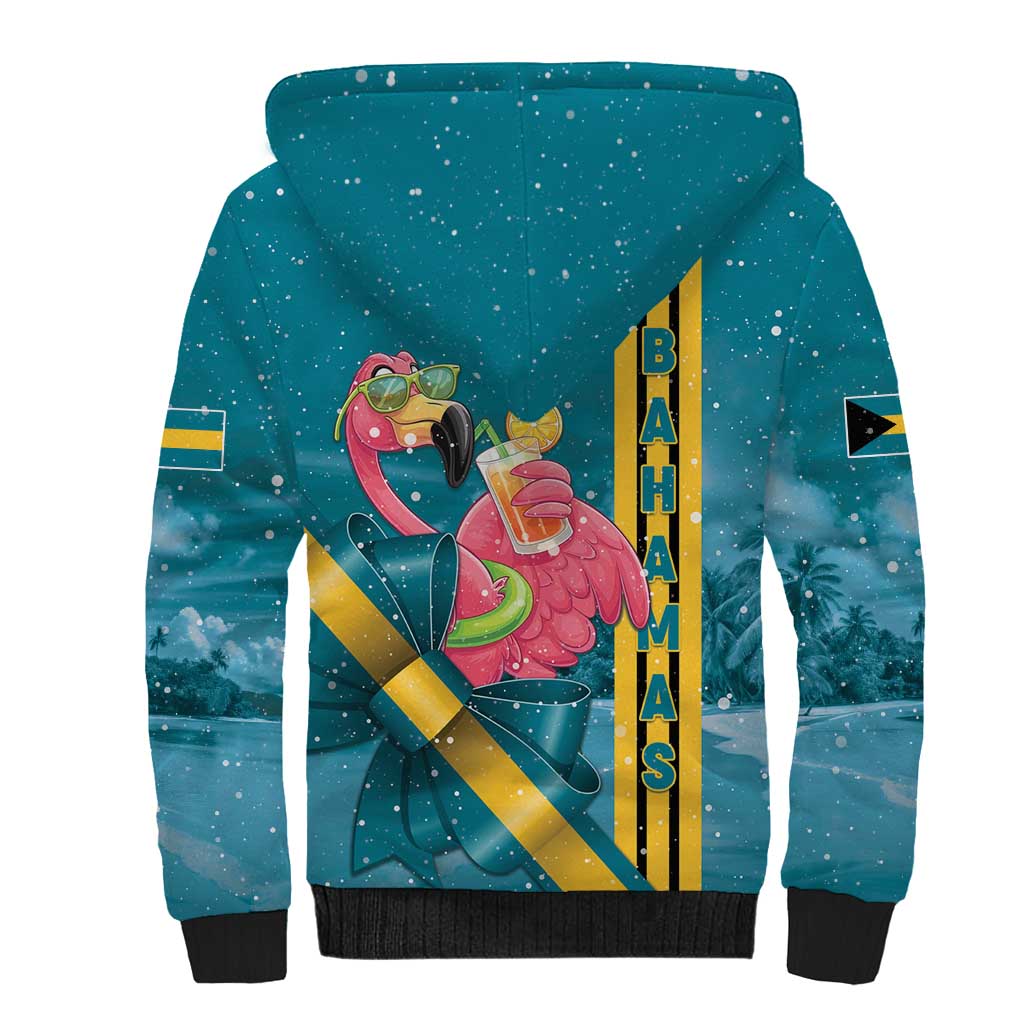 Bahamas Christmas Sherpa Hoodie Merry Mingo Tropical Vibes - Wonder Print Shop