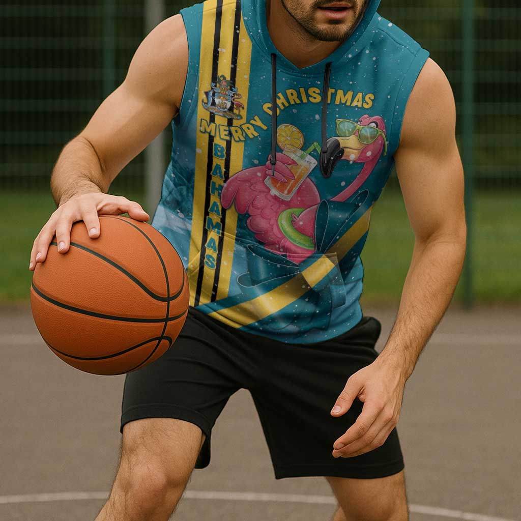 Bahamas Christmas Sleeveless Hoodie Merry Mingo Tropical Vibes - Wonder Print Shop