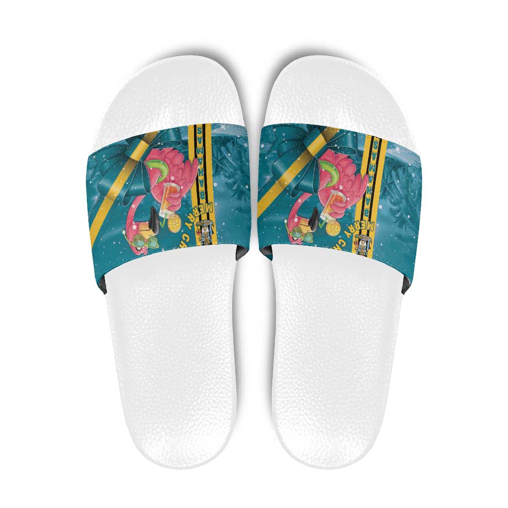 Bahamas Christmas Slide Sandals Merry Mingo Tropical Vibes - Wonder Print Shop
