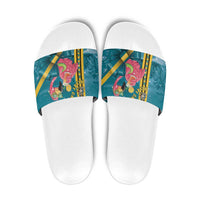 Bahamas Christmas Slide Sandals Merry Mingo Tropical Vibes - Wonder Print Shop