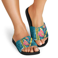 Bahamas Christmas Slide Sandals Merry Mingo Tropical Vibes - Wonder Print Shop