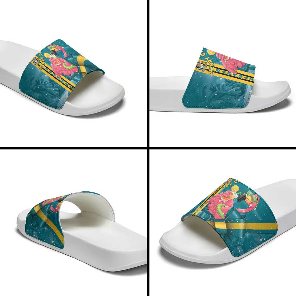 Bahamas Christmas Slide Sandals Merry Mingo Tropical Vibes - Wonder Print Shop