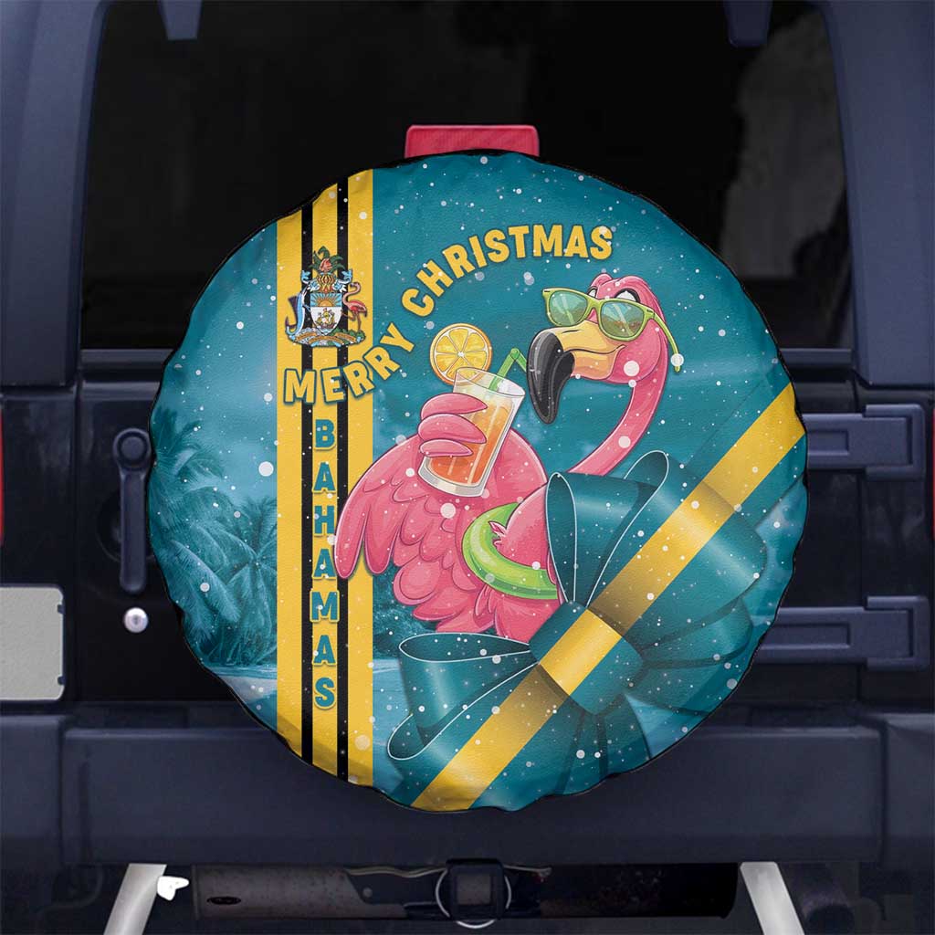 Bahamas Christmas Spare Tire Cover Merry Mingo Tropical Vibes - Wonder Print Shop