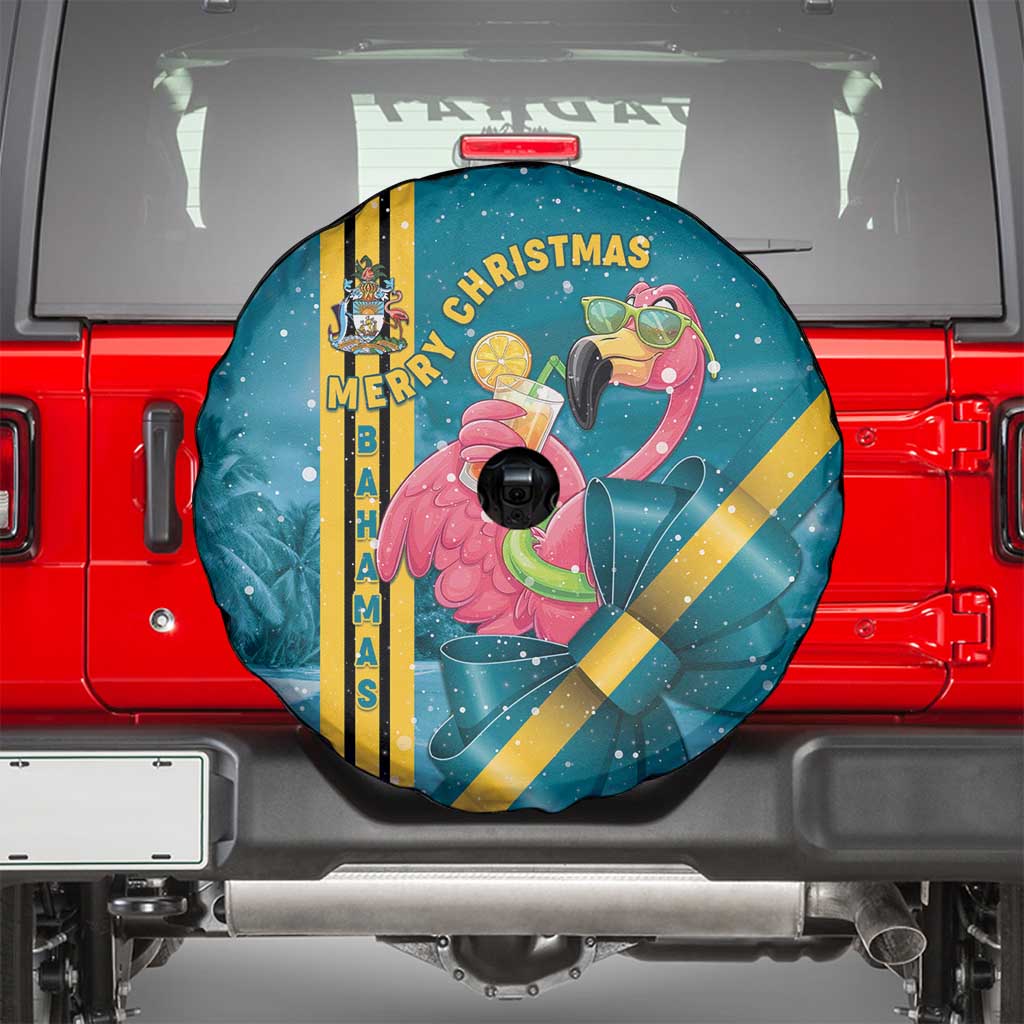 Bahamas Christmas Spare Tire Cover Merry Mingo Tropical Vibes - Wonder Print Shop