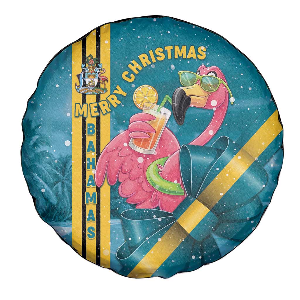 Bahamas Christmas Spare Tire Cover Merry Mingo Tropical Vibes - Wonder Print Shop